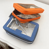 Large Capacity PVC Waterproof Toiletry Bag Portable Travel Cosmetic Organizer with Handle