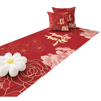 Red Wedding Bay Window Cushion Mat for All Seasons