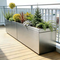 Outdoor Stainless Steel Planter Box Garden Patio Divider Raised Bed