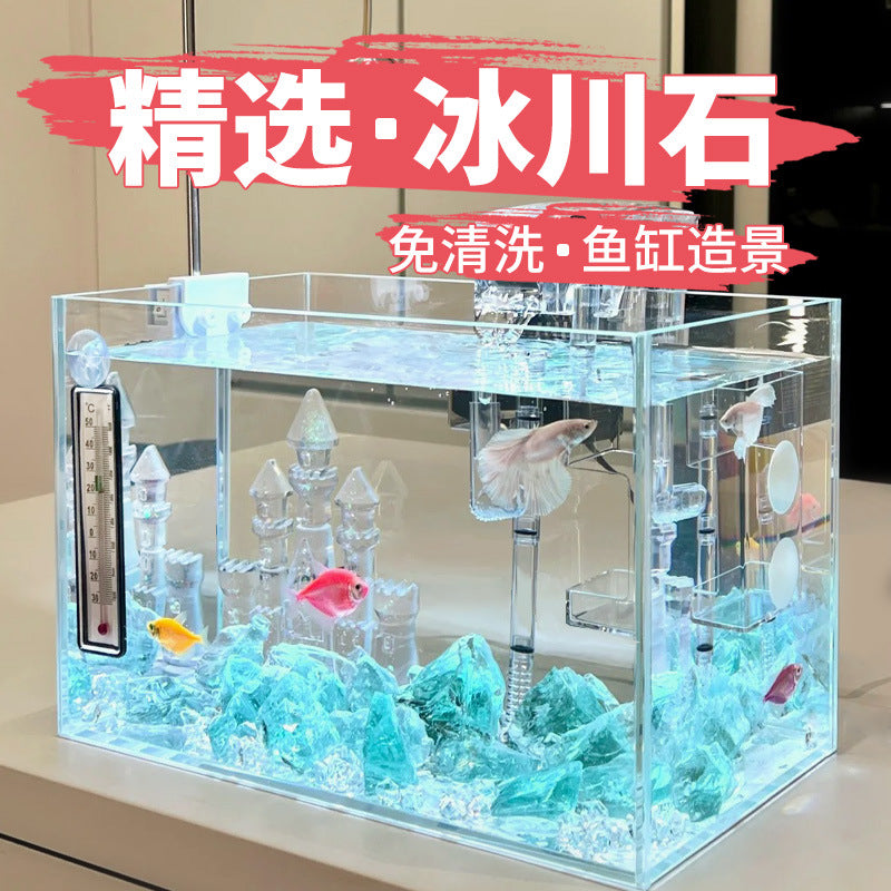 Ice Blue Crystal Gravel for Aquarium Decoration