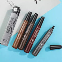 Four-Tip Microblading Eyebrow Pen for Natural, Long-Lasting, Waterproof Brows