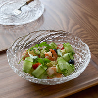 Crystal Glass Fruit Bowl Set for Living Room Coffee Table, Snack and Salad Serving