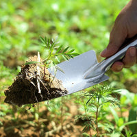 Heavy-Duty Stainless Steel Garden Trowel and Rake Set for Potting and Transplanting