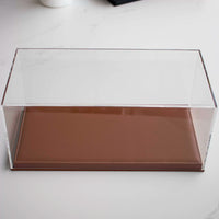 1:18 Scale Diecast Car Model Display Case with Acrylic Dust Cover and Leather Base