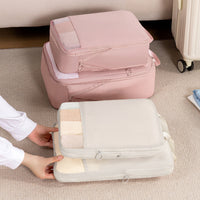 Compression Packing Cubes for Travel, Memory Fabric Luggage Organizer Bags
