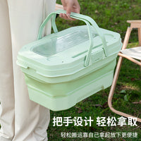 Outdoor Collapsible Storage Bucket Portable Water Container for Camping Picnics