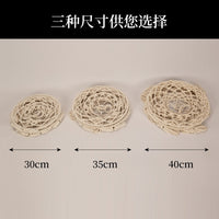 Bohemian Hand-Woven Macrame Lampshade for Ceiling Pendant Light - Decorative Woven Lamp Cover for Living Room, Bedroom, and Home Decor