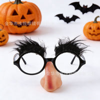 Halloween Clown Nose and Eyebrow Glasses for Costume Parties
