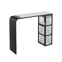 Modern Minimalist Home Bar Table with Storage for Living Room Sofa Side or Balcony