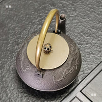 Southern Cast Iron Teapot, Uncoated Iron Kettle for Kung Fu Tea, Boiling Water, Original Iron Dragon Double Copper