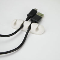 Cable Organizer Clips for Desk, Self-Adhesive Cord Management Holder for USB Cables, Earphone Wires, Charger Cords