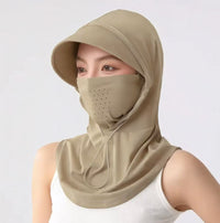 Women's Summer UV Protection Full Face Mask with Neck Cover for Driving Cycling