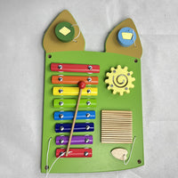 Wooden Crocodile Wall Toy for Early Education Centers - Educational Busy Board for Toddlers
