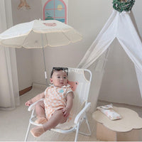 Portable Kids' Folding Beach Chair with Sun Umbrella, Outdoor UV Protection for Vacation & Camping
