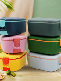 Dual-Use Electric Lunch Box, 70W Fast Heating Portable Food Warmer for Car and Home with Divided Compartments