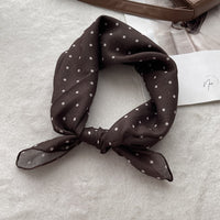 Polka Dot Cotton Square Scarf for Women - Marilyn Hepburn Style