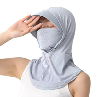 Women's Summer UV Protection Full Face Mask with Neck Cover for Driving Cycling