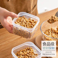 Food-Grade Portable Storage Containers for Natto, Grains, Rice, Meat, and Nuts - Freezer Safe
