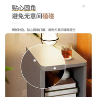 Modern Minimalist Narrow Bedside Table with Storage