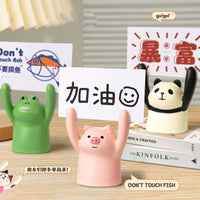 Resin Luminous Animal Memo Clip Holder for Desktop Decoration