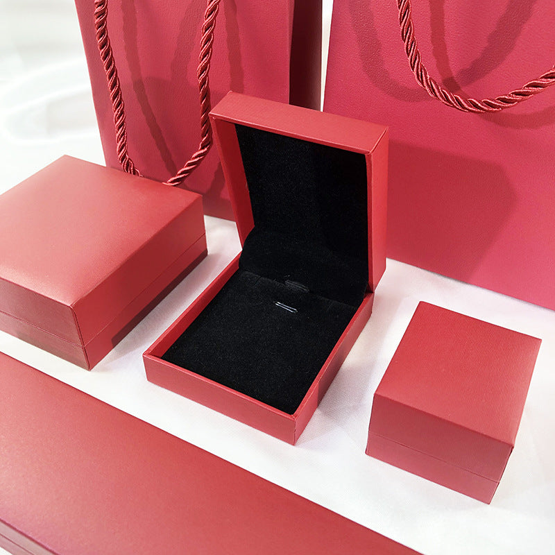 Right Angle Red Gold Jewelry Box for Rings and Bracelets