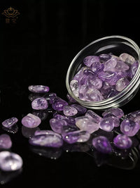Natural Crystal Crushed Stone Set for Buddhist Offerings and Decor