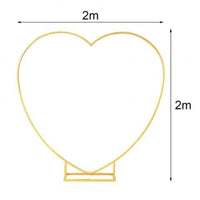 Heart-shaped Metal Wedding Arch for Outdoor Parties and Events