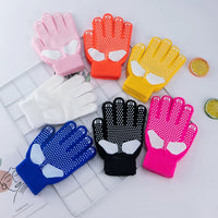 Figure Skating Gloves for Kids & Adults - Anti-Slip, Rhinestone Embellished, Waterproof, Thickened Knit
