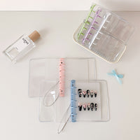 Hisocute Summer Girl Transparent Wearable Nail Storage Album M5 Binder Portable Pocket Card Holder