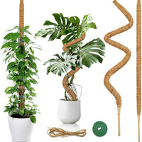 Bendable Coir Moss Pole for Climbing Plants - DIY Customizable Plant Support for Potted Plants
