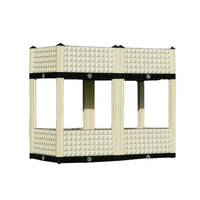 Self-Watering Rectangular Plastic Planter Box for Indoor Vegetable Gardening