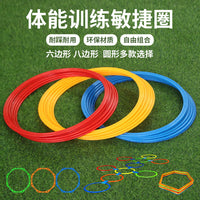 Agility Training Rings for Soccer Basketball Footwork Drills, Thickened Fitness Hoops for Kids and Adults