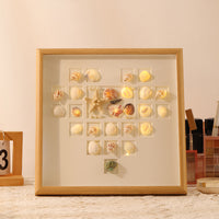 TikTok Viral DIY Shell Heart Photo Frame Night Light Bedroom Bedside Decor Gift