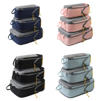 Travel Compression Packing Cubes Set with Toiletry Bag