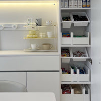 Under-Sink Expandable Storage Shelf Organizer with Hanging Basket for Cabinet Doors, No-Drill Installation