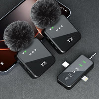 2.4G Wireless Lavalier Microphone for Live Streaming, Training, and Meetings - Noise-Cancelling Universal Compatibility