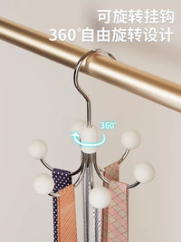 Rotating Wooden Hanger with Multi-Claw Hooks for Camisoles, Underwear, Hats, and Bags