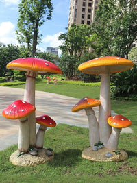 Outdoor Garden Landscape Simulation Mushroom Sculpture for Park and Courtyard Decoration