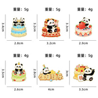 Panda Theme Brooch Pin Cartoon Animal Badge for Birthday Party Souvenir & Clothing Decor