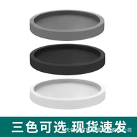 Round Imitation Cement Plant Pot Saucer with Leak-Proof Design, PVC Plastic Drip Tray for Planters