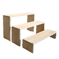 Wooden Display Stand for Small Potted Plants, Teacups, and Collectibles - 12cm Width