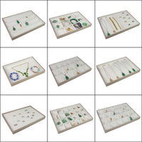 PU Leather Jewelry Display Tray for Rings, Necklaces, Bracelets, and Earrings