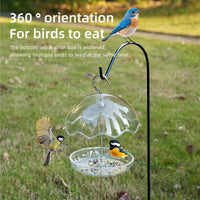 Outdoor Hanging Umbrella Bird Feeder - Weatherproof Plastic for Wild Birds