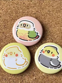 Cute Mini Parrot Badge Brooch Pin Set for Bags and Clothing