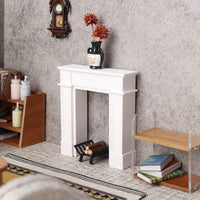 Miniature European Style Fireplace Christmas Decoration for 1:12 OB11 Dollhouse Furniture