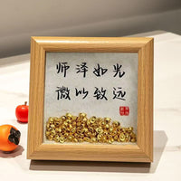 Teacher Appreciation Photo Frame Desk Ornament with Calligraphy Blessing