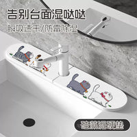 Faucet Absorbent Mat Diatomaceous Earth Splash Guard for Kitchen Sink Bathroom Countertop
