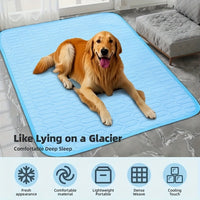 Pet Cooling Mat for Dogs and Cats, Summer Ice Silk Sleeping Pad, Breathable and Washable