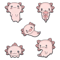 Cute Axolotl Animal Alloy Brooch Pin Cartoon Salamander Lapel Pin for Clothing and Bags
