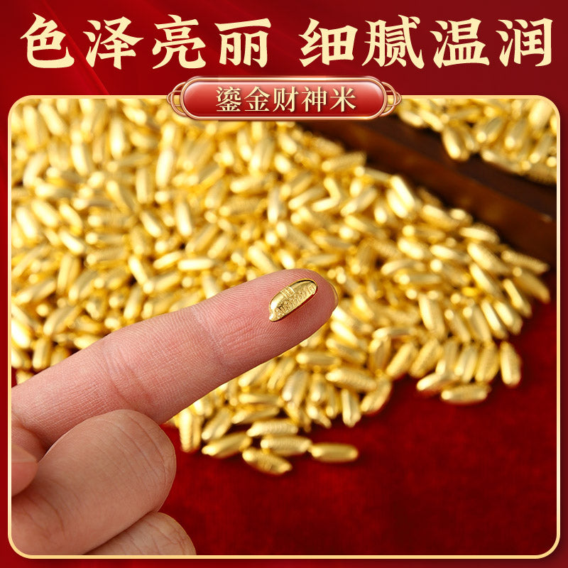 Brass Gold Grain Ingots for Wealth Pot Decoration